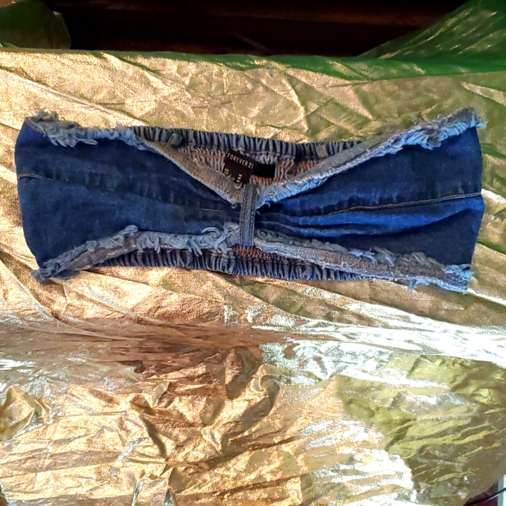 FOREVER 21 STRAPLESS BANDEAU BIKINI TOP SZ M.